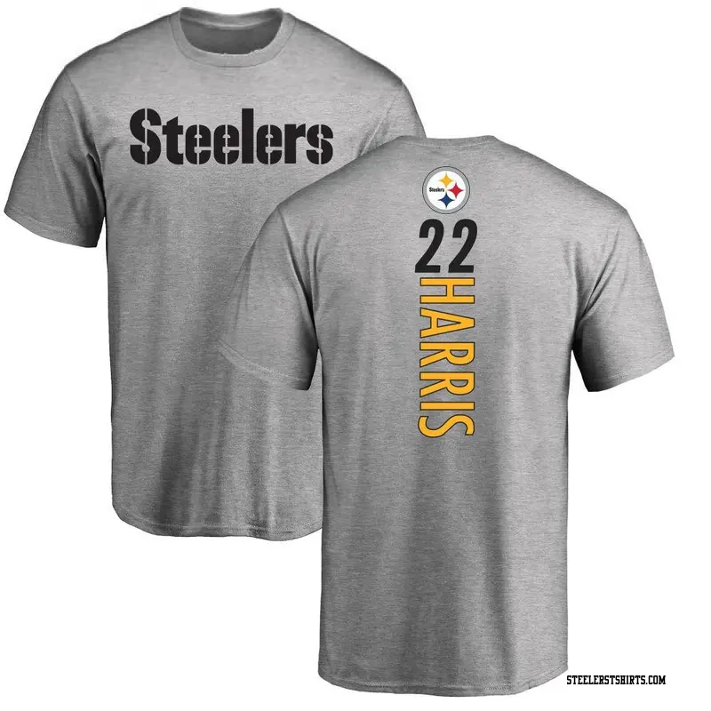 Men's Pittsburgh Steelers ＃22 Najee Harris Ash Backer T-Shirt