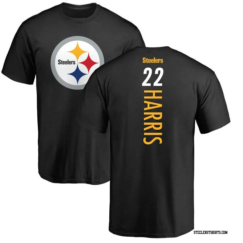 Men's Pittsburgh Steelers ＃22 Najee Harris Black Backer T-Shirt