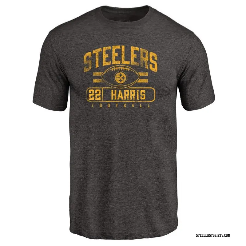 Men's Pittsburgh Steelers ＃22 Najee Harris Black Flanker T-Shirt