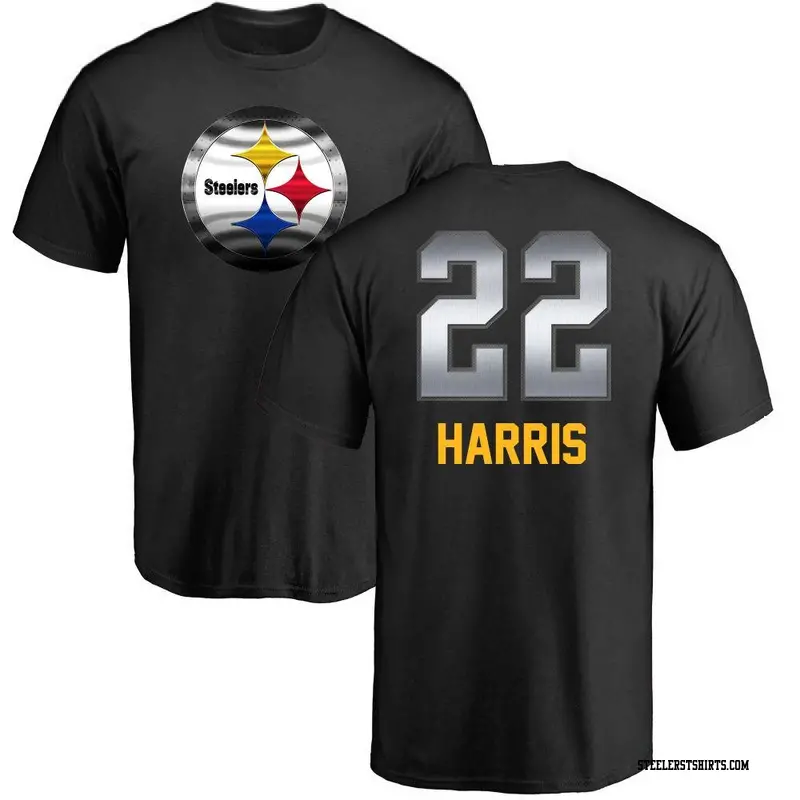 Men's Pittsburgh Steelers ＃22 Najee Harris Black Midnight Mascot T-Shirt