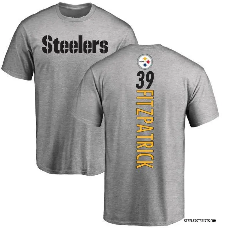 Men's Pittsburgh Steelers ＃39 Minkah Fitzpatrick Ash Backer T-Shirt