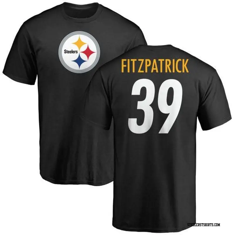 Men's Pittsburgh Steelers ＃39 Minkah Fitzpatrick Black Logo T-Shirt