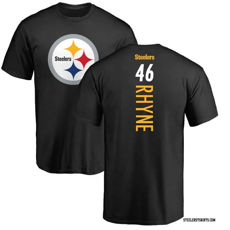 Men's Pittsburgh Steelers ＃46 Forrest Rhyne Black Backer T-Shirt