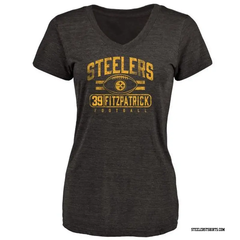 Women's Pittsburgh Steelers ＃39 Minkah Fitzpatrick Black Flanker T-Shirt