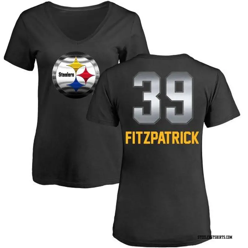 Women's Pittsburgh Steelers ＃39 Minkah Fitzpatrick Black Midnight Mascot T-Shirt