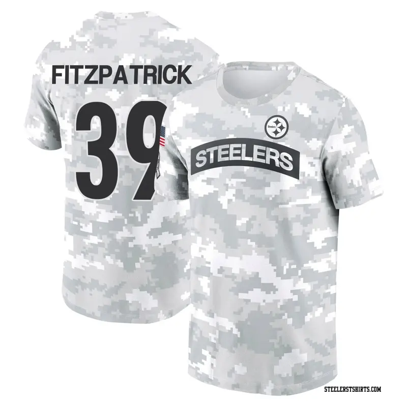 Youth Pittsburgh Steelers ＃39 Minkah Fitzpatrick Camo Arctic 2024 Salute to Service Performance T-Shirt